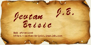 Jevtan Brisić vizit kartica